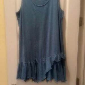 Sundance 100% cotton dress with ruffled bottom and scoop neck